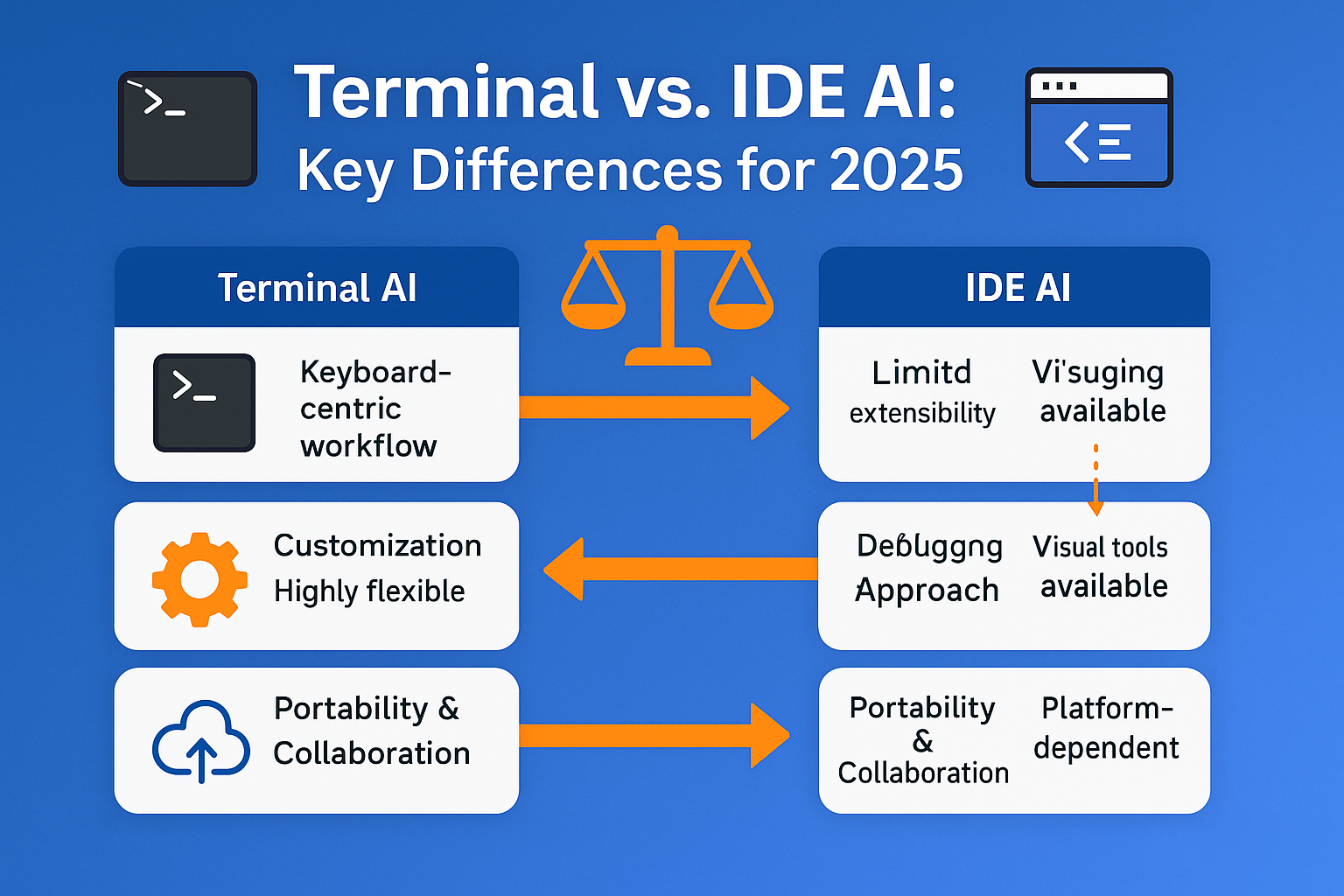 Terminal AI vs IDE AI comparison for developers